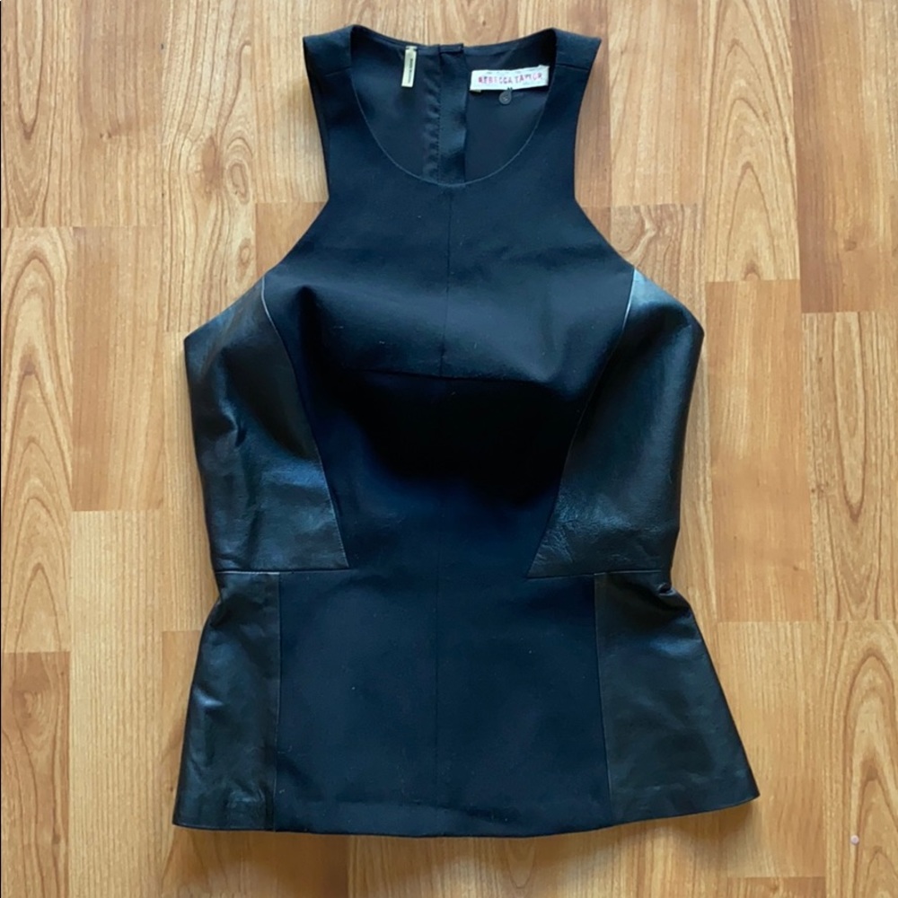 Rebecca Taylor Black Peplum Shirt